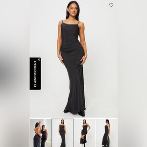 Damelio Low Back Maxi Dress Black Princess Polly